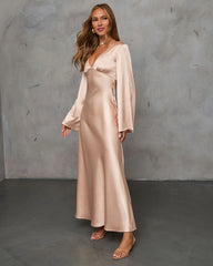 Robynn Cut-Out Satin Maxi Dress