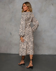 Lita Animal Print Midi Dress