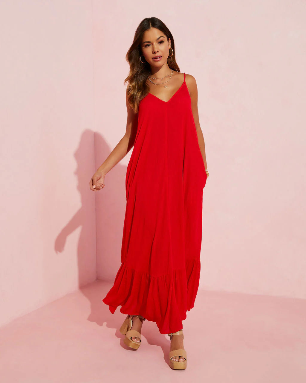 Kimonie Pocketed Maxi Dress