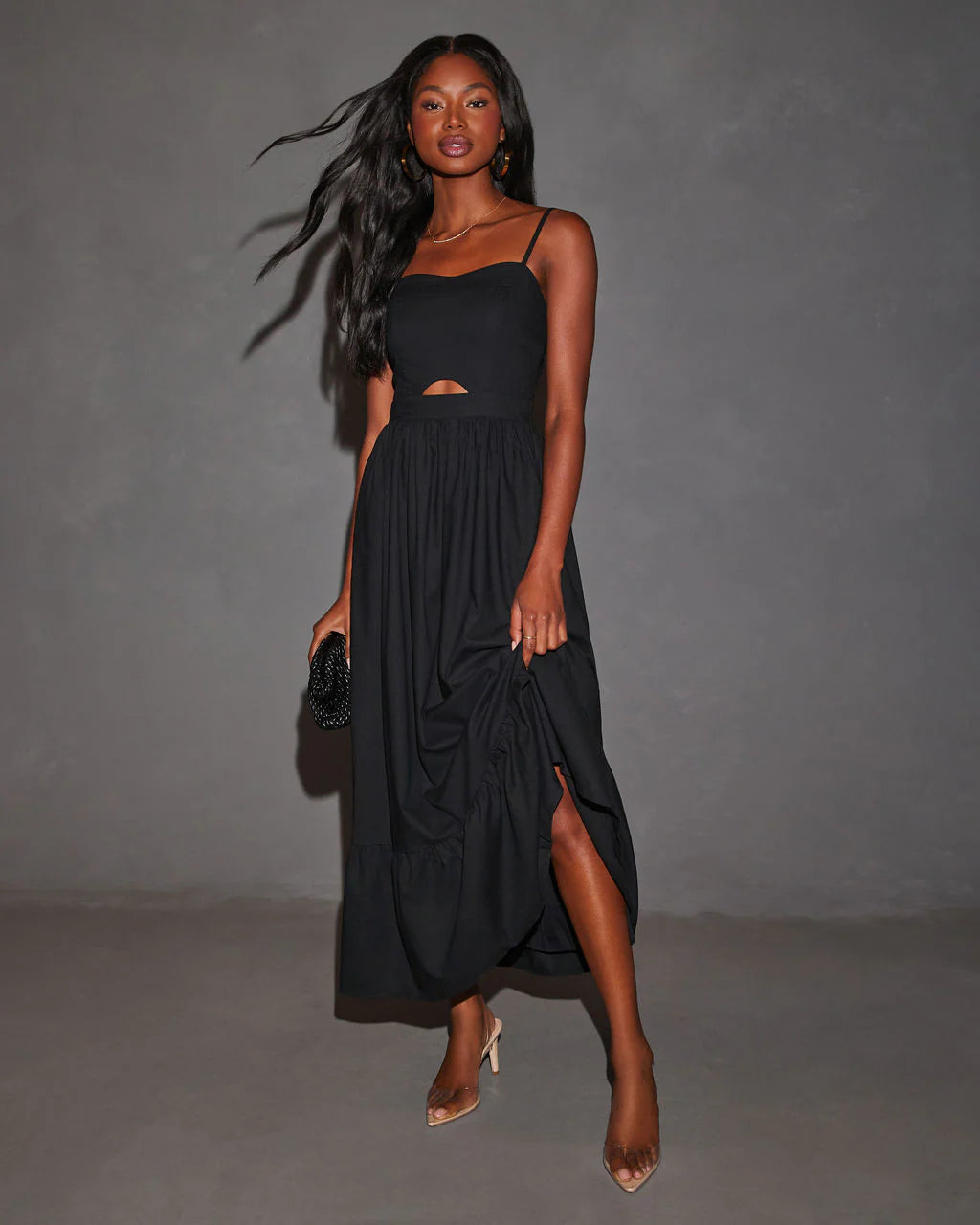 Eleanor A-Line Front Cutout Maxi Dress