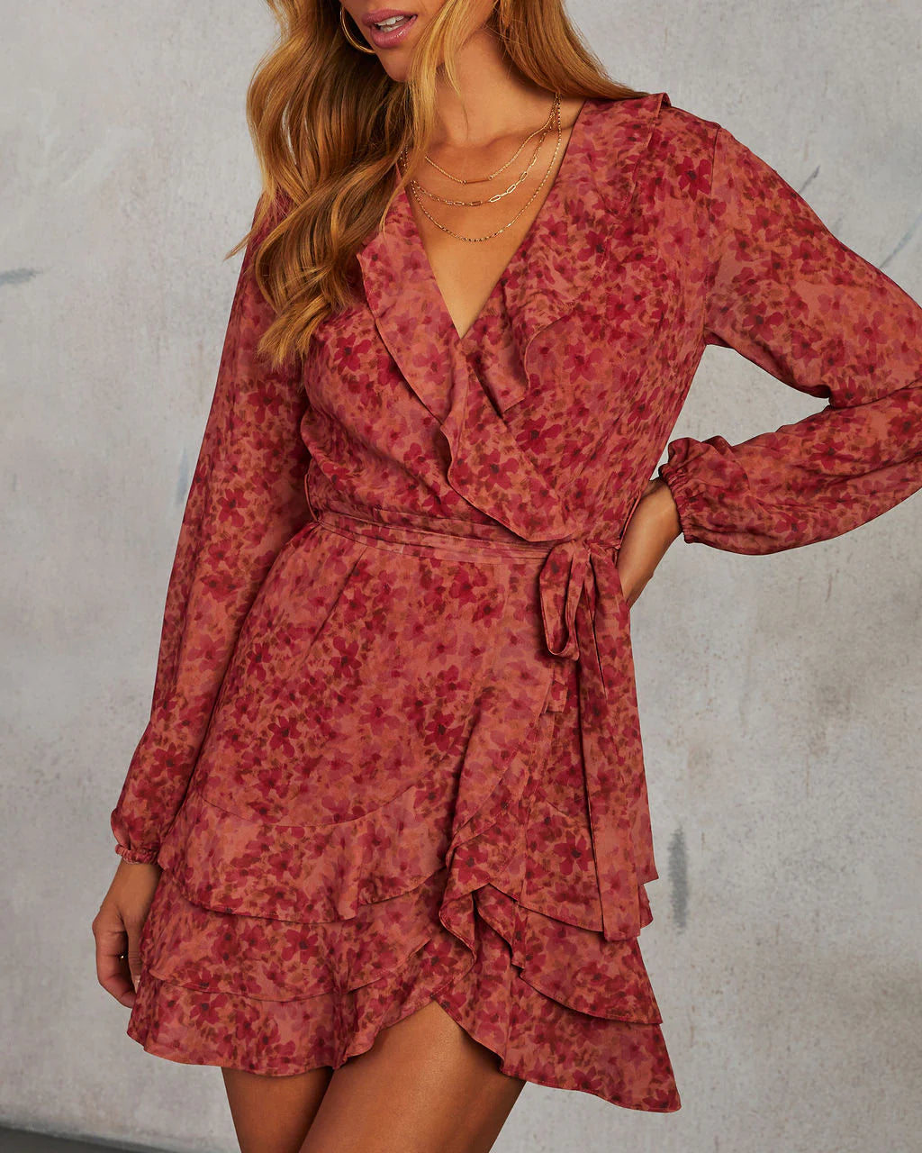 Sammie Floral Wrap Mini Dress