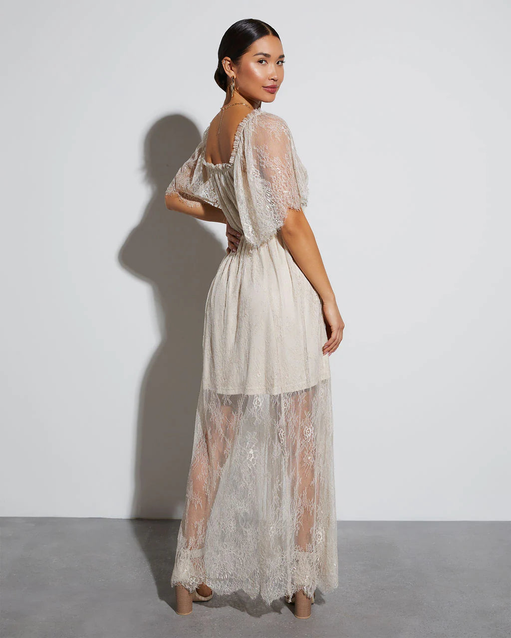 Iconic Entrance Lace Maxi Dress