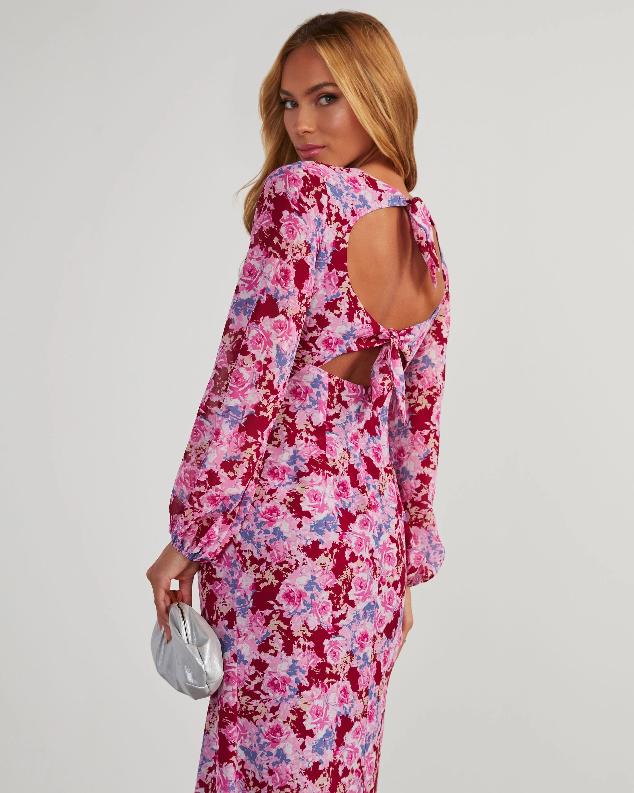 Galata Chiffon Floral Midi Dress