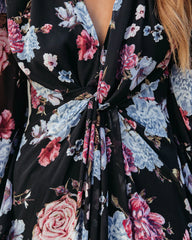 Holley Floral Twist Front Maxi Dress