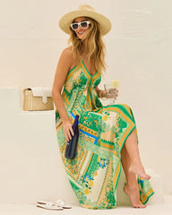 Grasse Border Print Maxi Dress