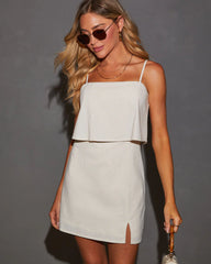 On the Move Linen Mini Dress