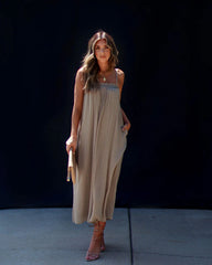 Gracia Everyday Sleeveless Pocketed Midi Dress