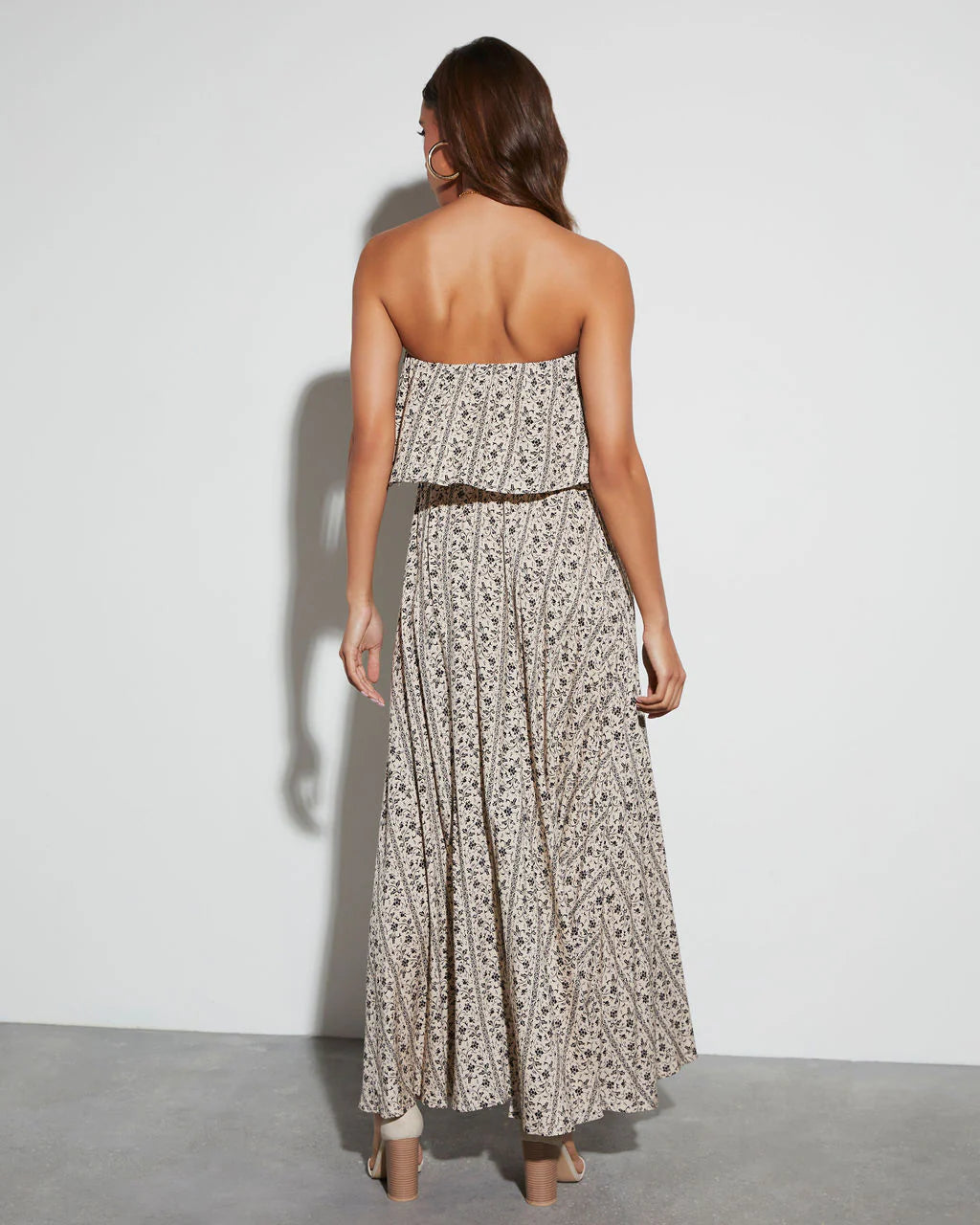 Solstice Strapless Tie Waist Maxi Dress