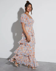 Blooming Beauty Tiered Floral Maxi Dress