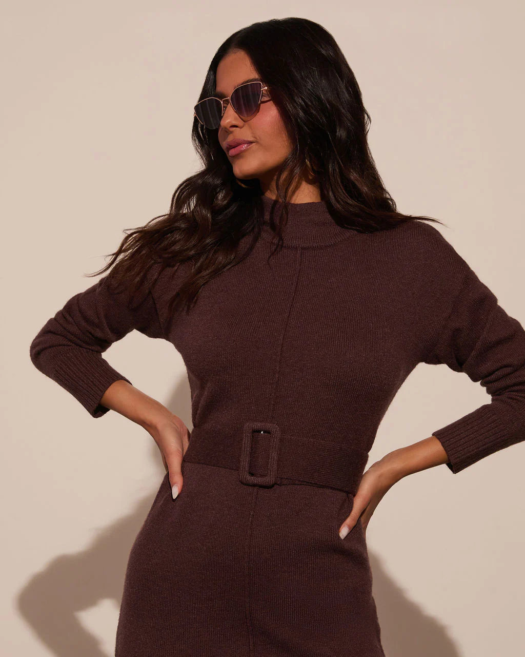 Huntley Mockneck Midi Sweater Dress