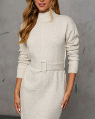 Huntley Mockneck Midi Sweater Dress