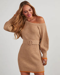 Dennis Off The Shoulder Mini Sweater Dress