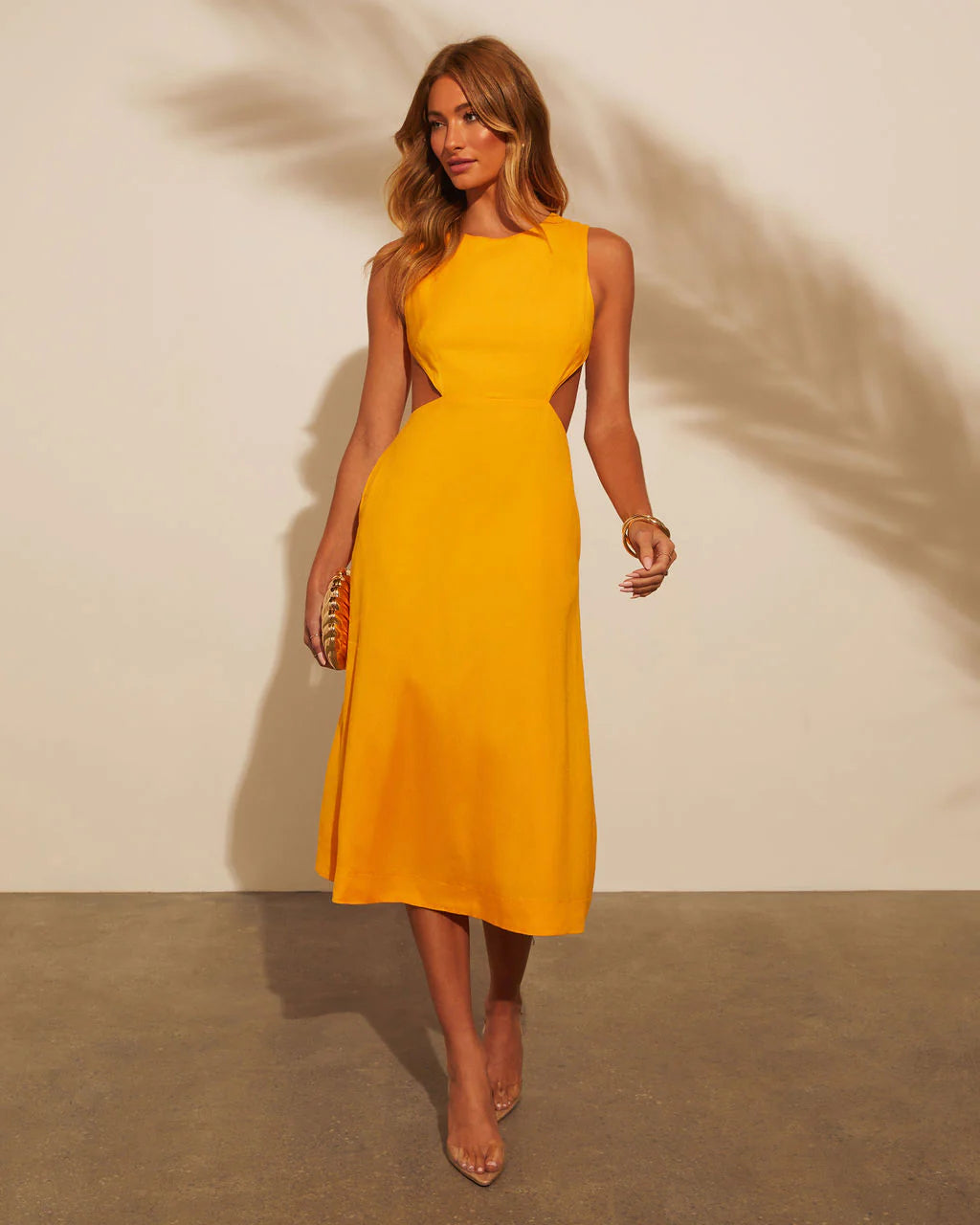 Karma Cutout Sleeveless Midi Dress