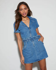 Country Roads Denim Mini Dress