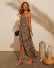 Marguerite Printed Empire Maxi Dress