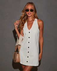 Classic Ease Halter Mini Dress