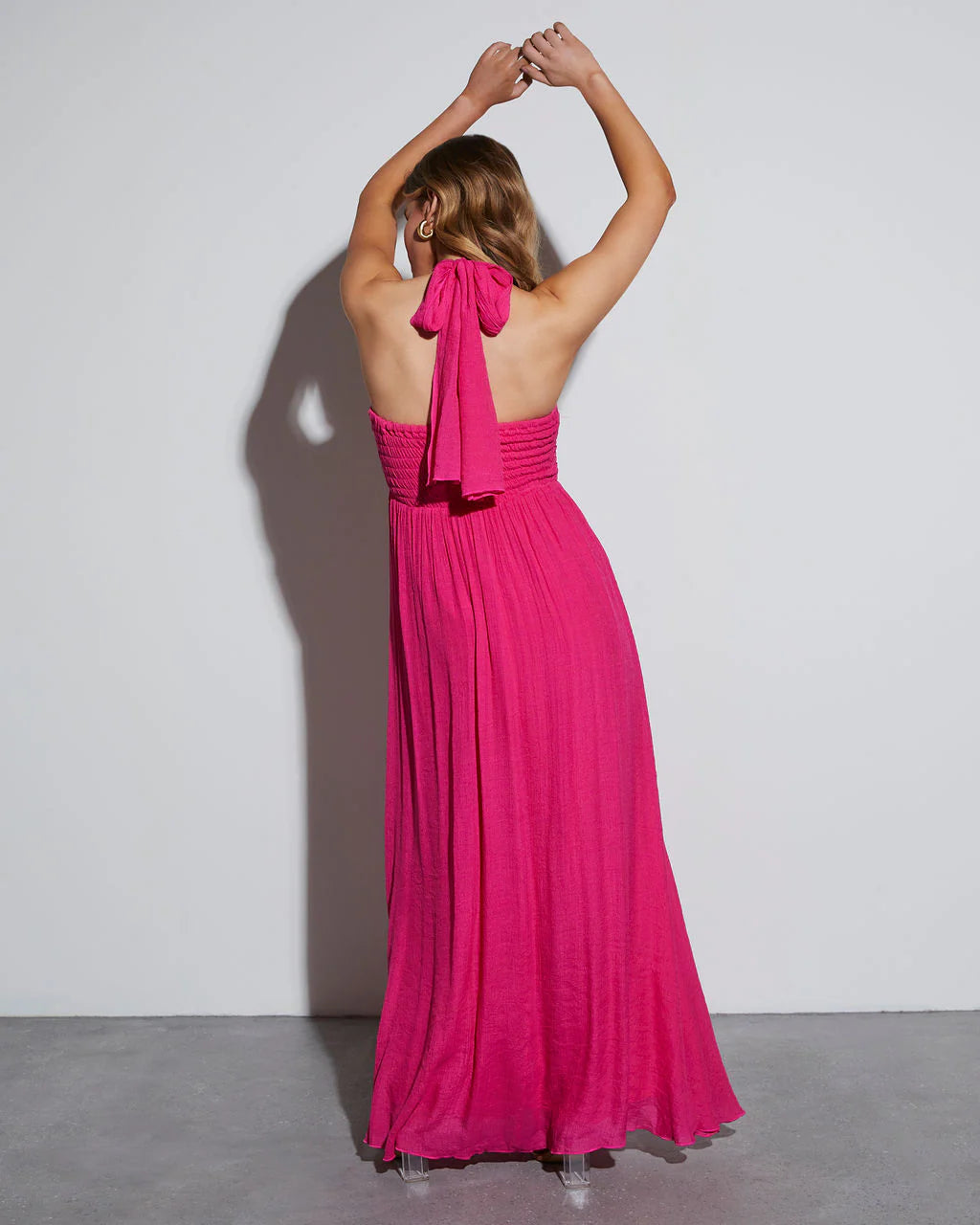 Draya Halter Neck Empire Maxi Dress