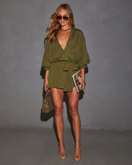 Brenna Blouson Sleeve Shirt Dress