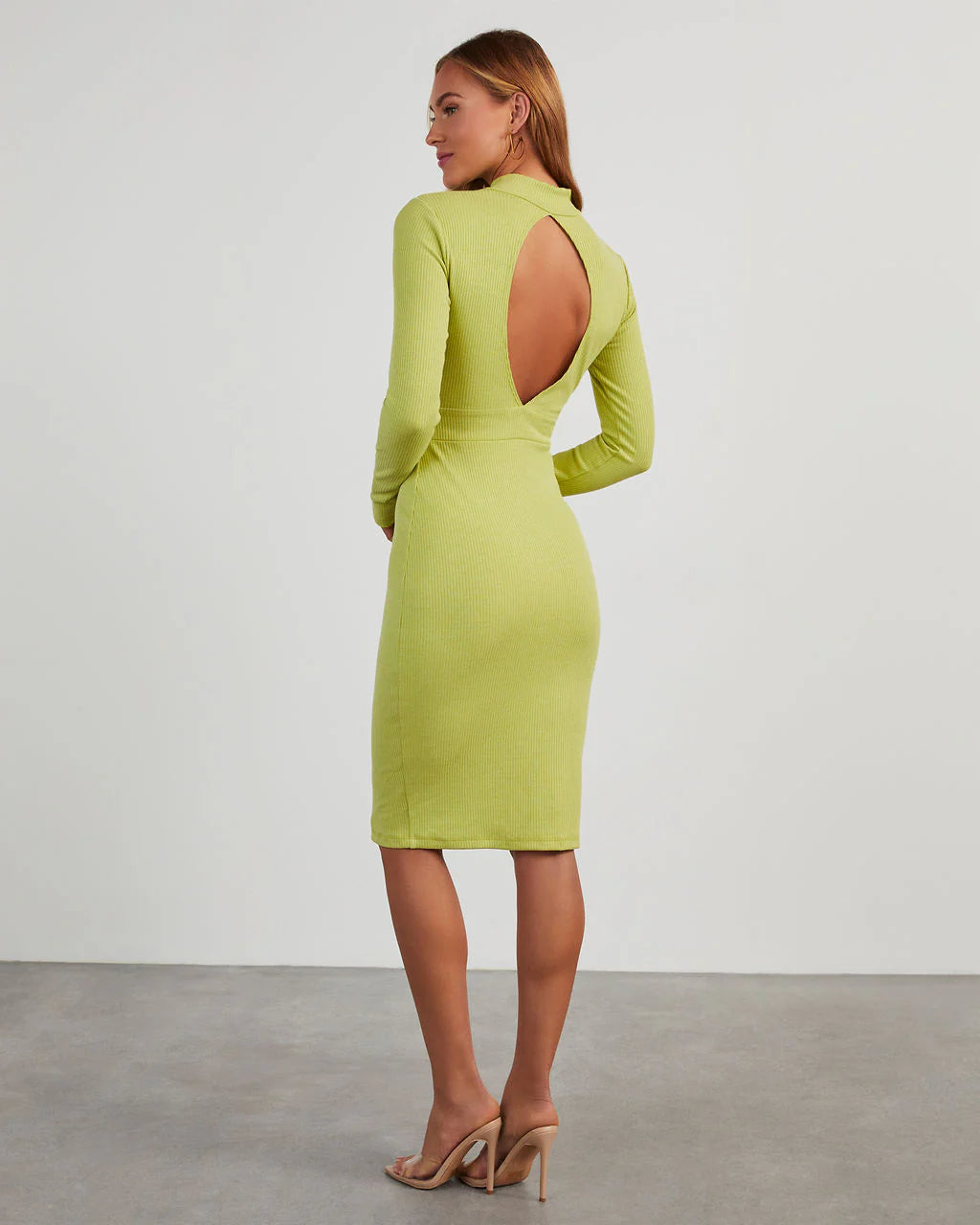 Archer Long Sleeve Knit Midi Dress