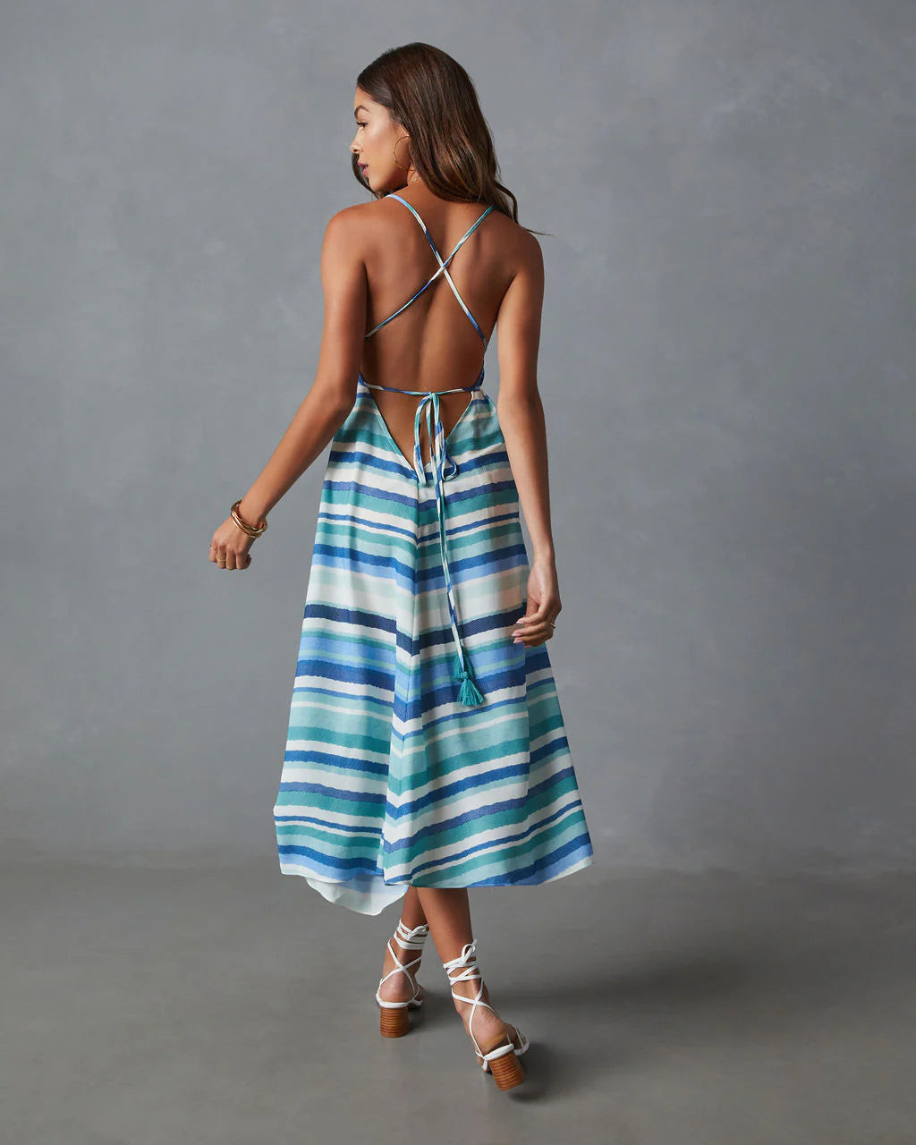 Briar Striped Lightweight Midi Dress