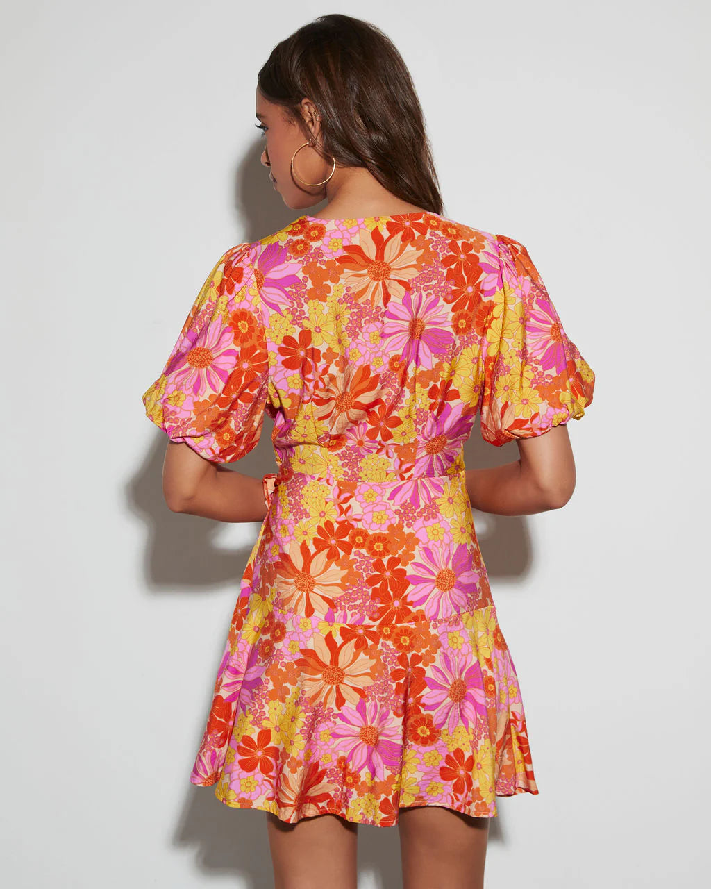 Sienna Floral Wrap Mini Dress