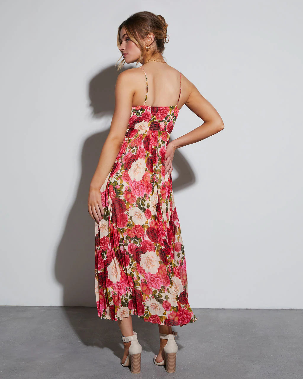 Naomie Floral Pleated Maxi Dress