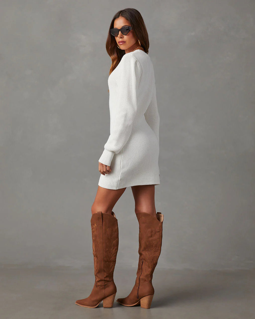 Getting Cozy Knit Sweater Dress