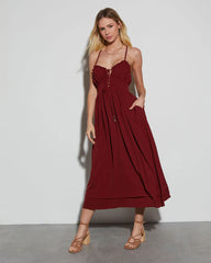 Let's Brunch Sweetheart Midi Dress