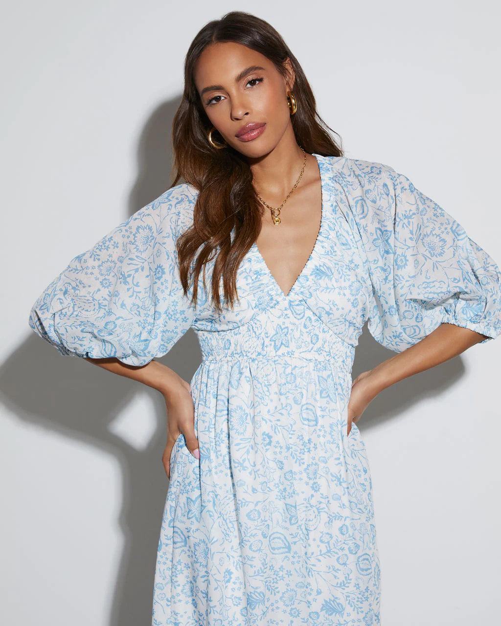 Bailey Long Sleeve Floral Maxi Dress