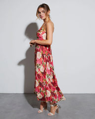 Naomie Floral Pleated Maxi Dress