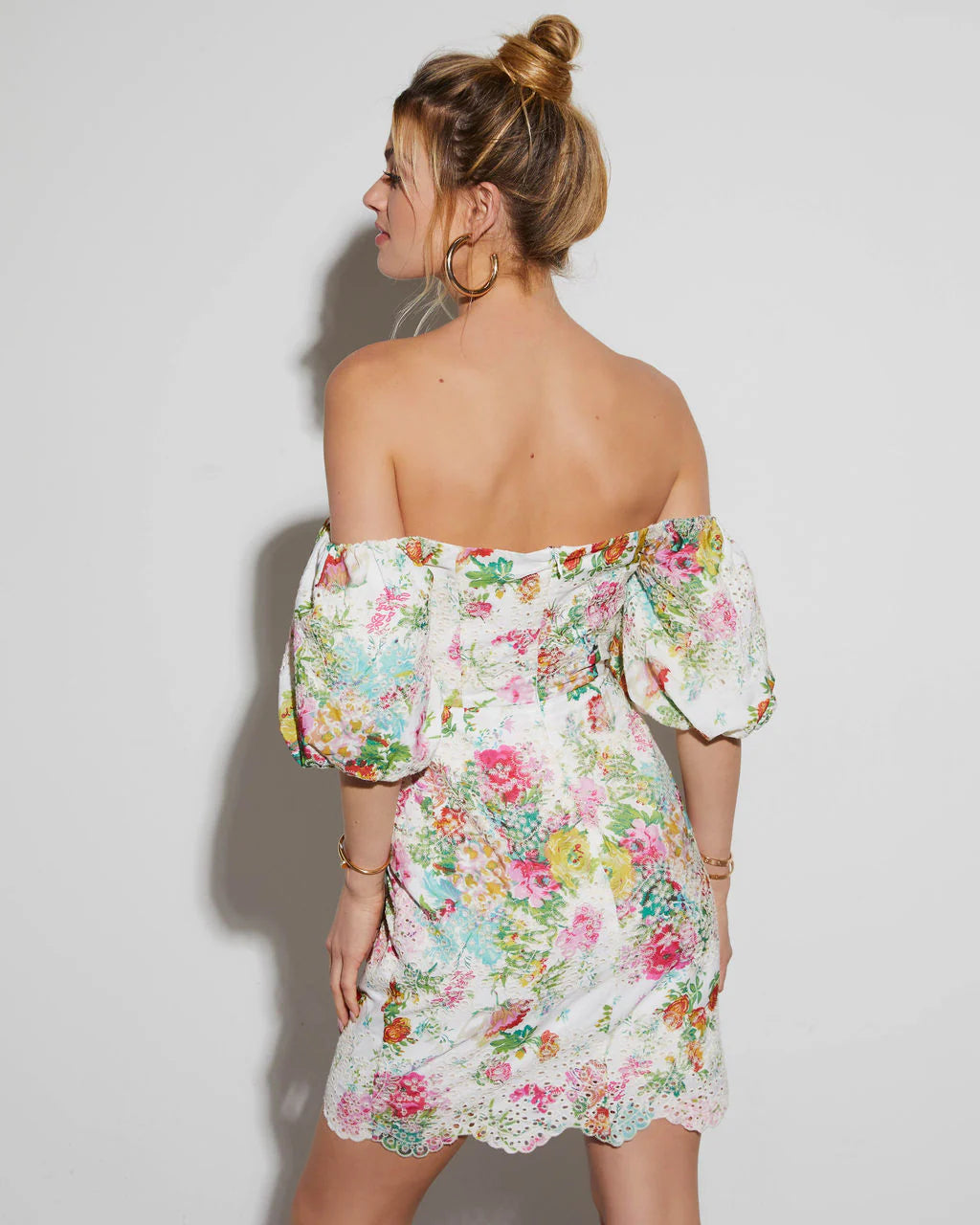 Ariana Off The Shoulder Floral Mini Dress