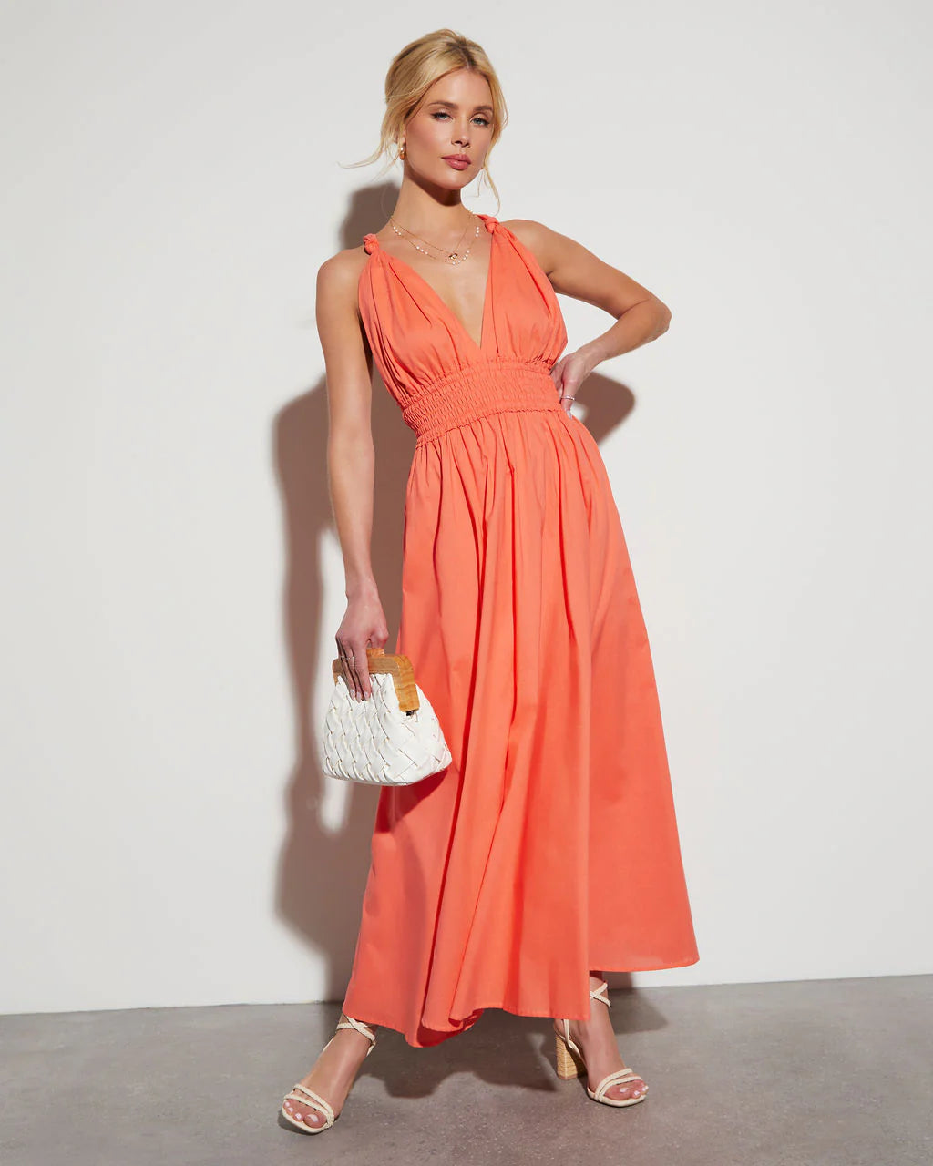 Paradise Dream Cotton V-Neck Maxi Dress