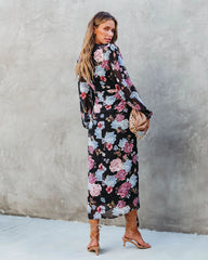 Holley Floral Twist Front Maxi Dress