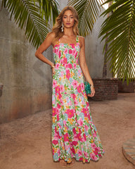 Emelia Floral Print Maxi Dress