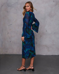 Porsha Abstract Print Midi Dress