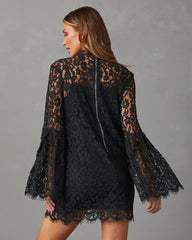 Shes All That Lace Long Sleeve Mini Dress