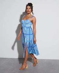 Emily Sweetheart Paisley Midi Dress