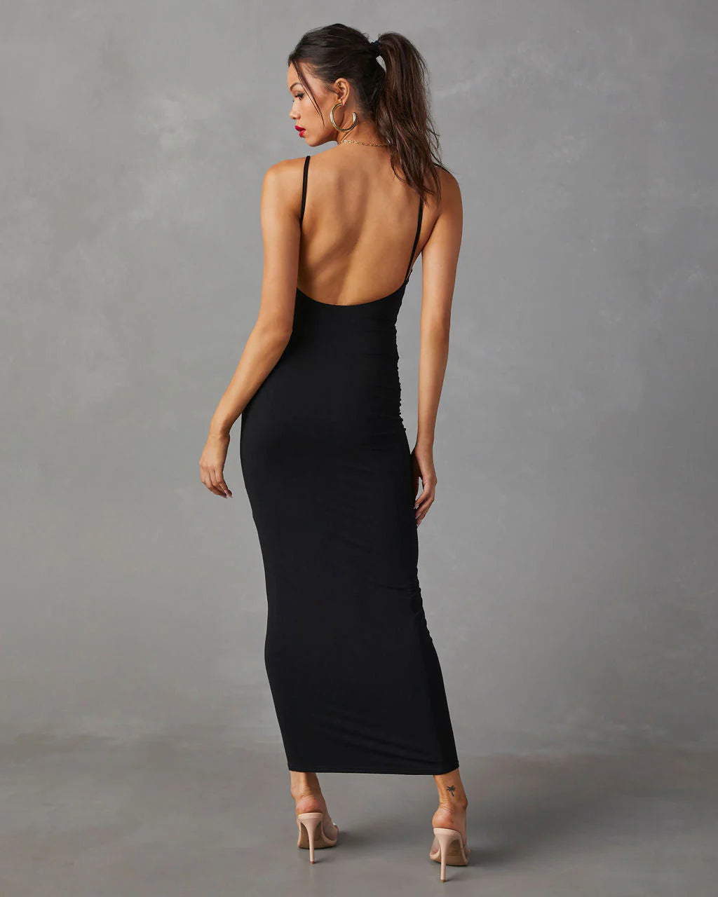 Amiah Low Back Maxi Dress