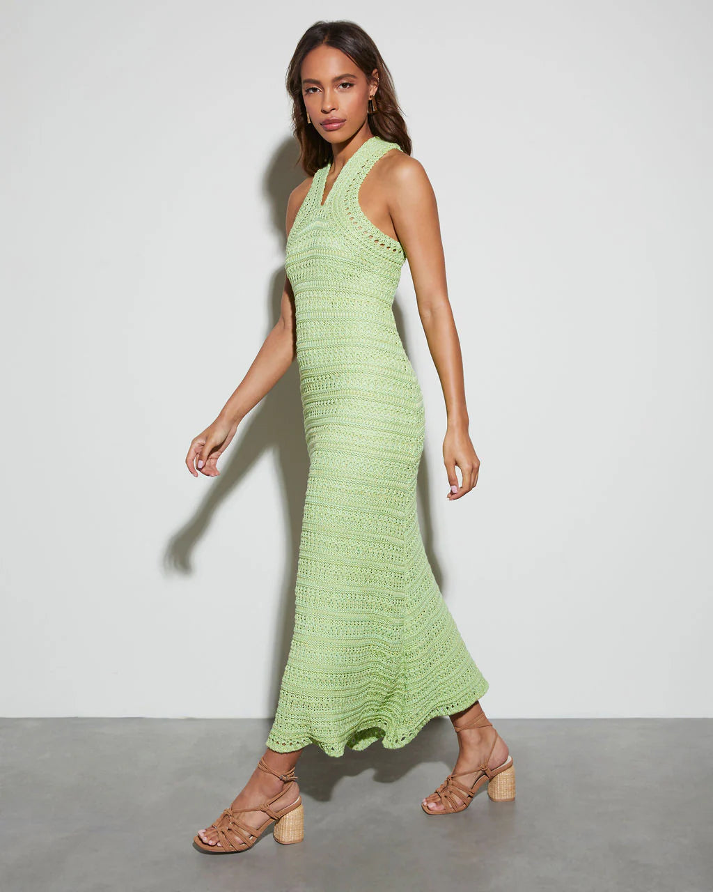 Aruba Crochet Halter Neck Maxi Dress