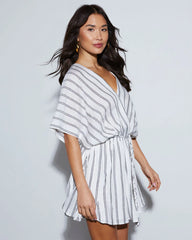 Rory Striped Tie Waist Mini Dress