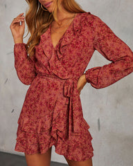 Sammie Floral Wrap Mini Dress