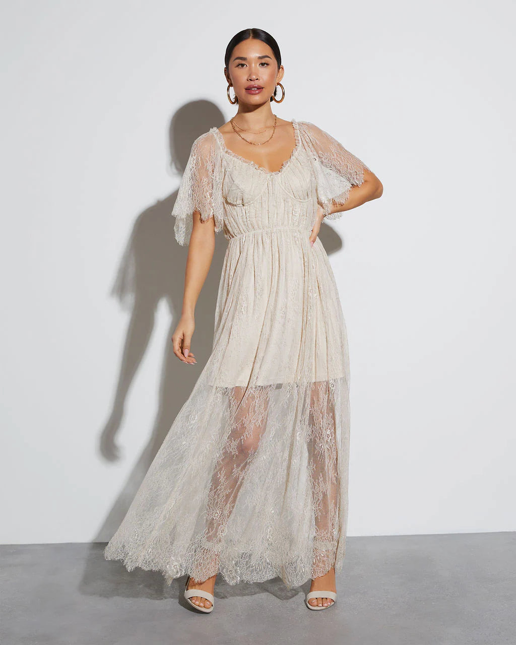 Iconic Entrance Lace Maxi Dress