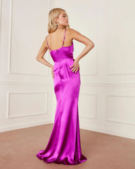 Mariah Satin Cutout Maxi Dress