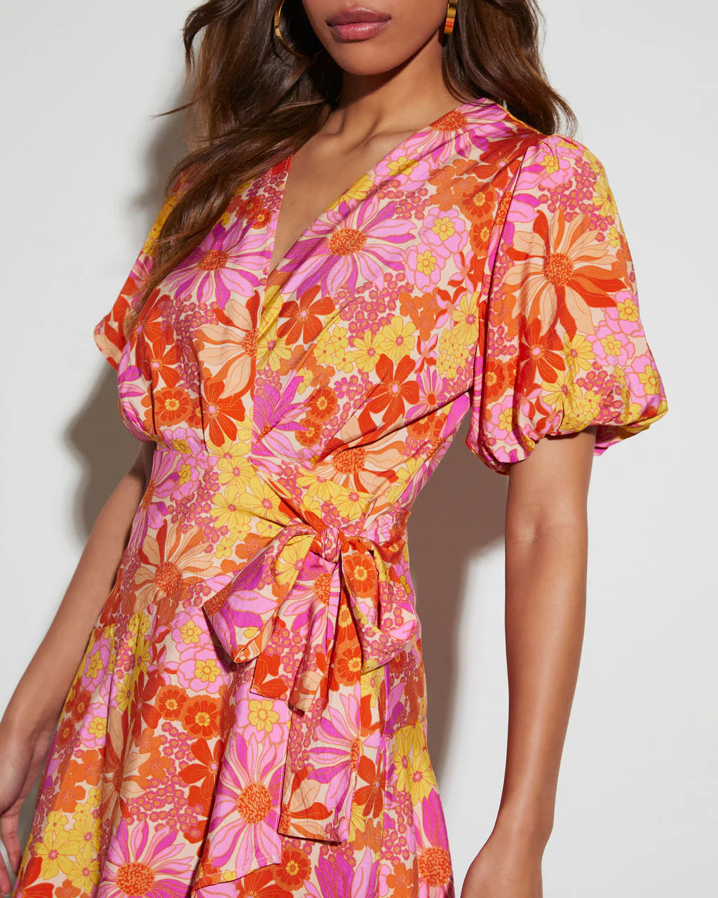 Sienna Floral Wrap Mini Dress