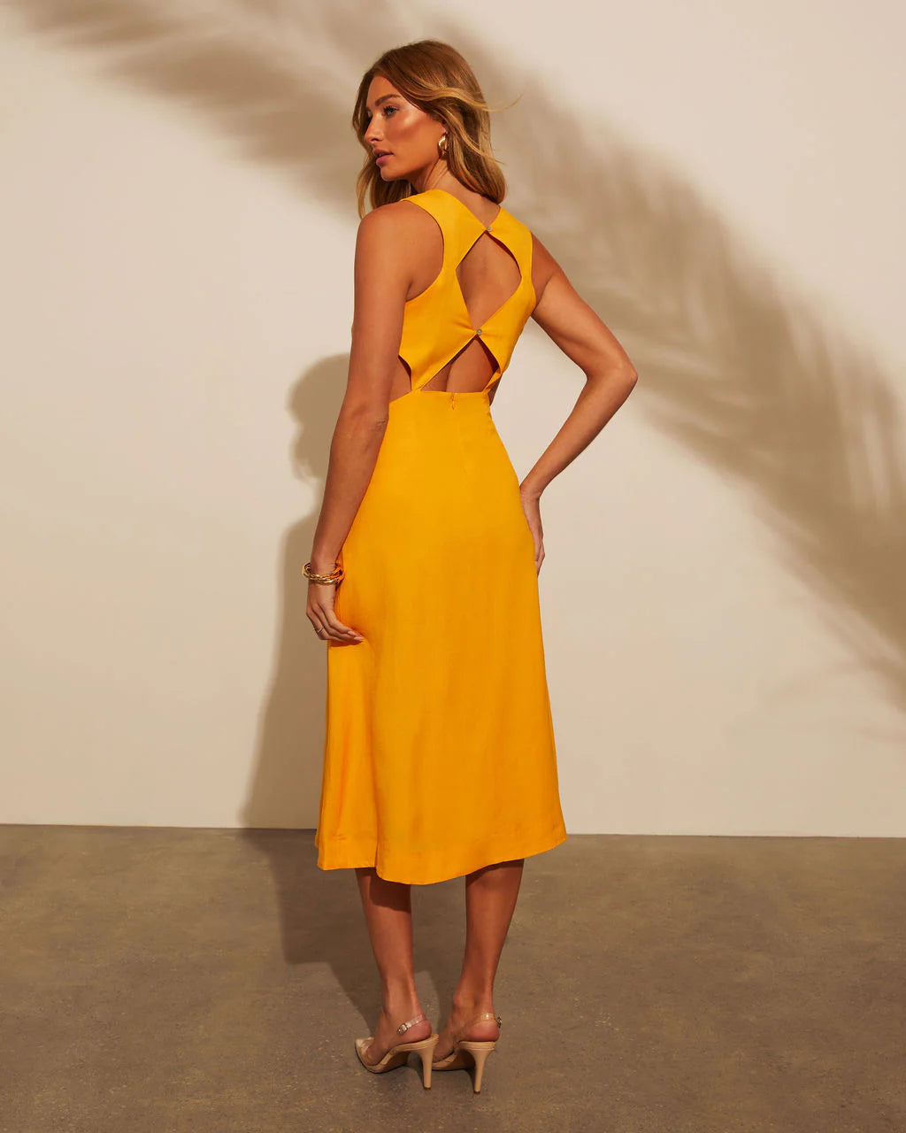 Karma Cutout Sleeveless Midi Dress