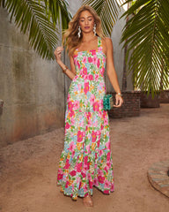 Emelia Floral Print Maxi Dress