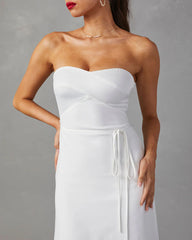 Milos Strapless Midi Dress