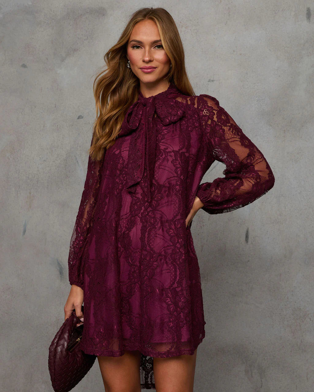 Rather Be Necktie Lace Mini Dress