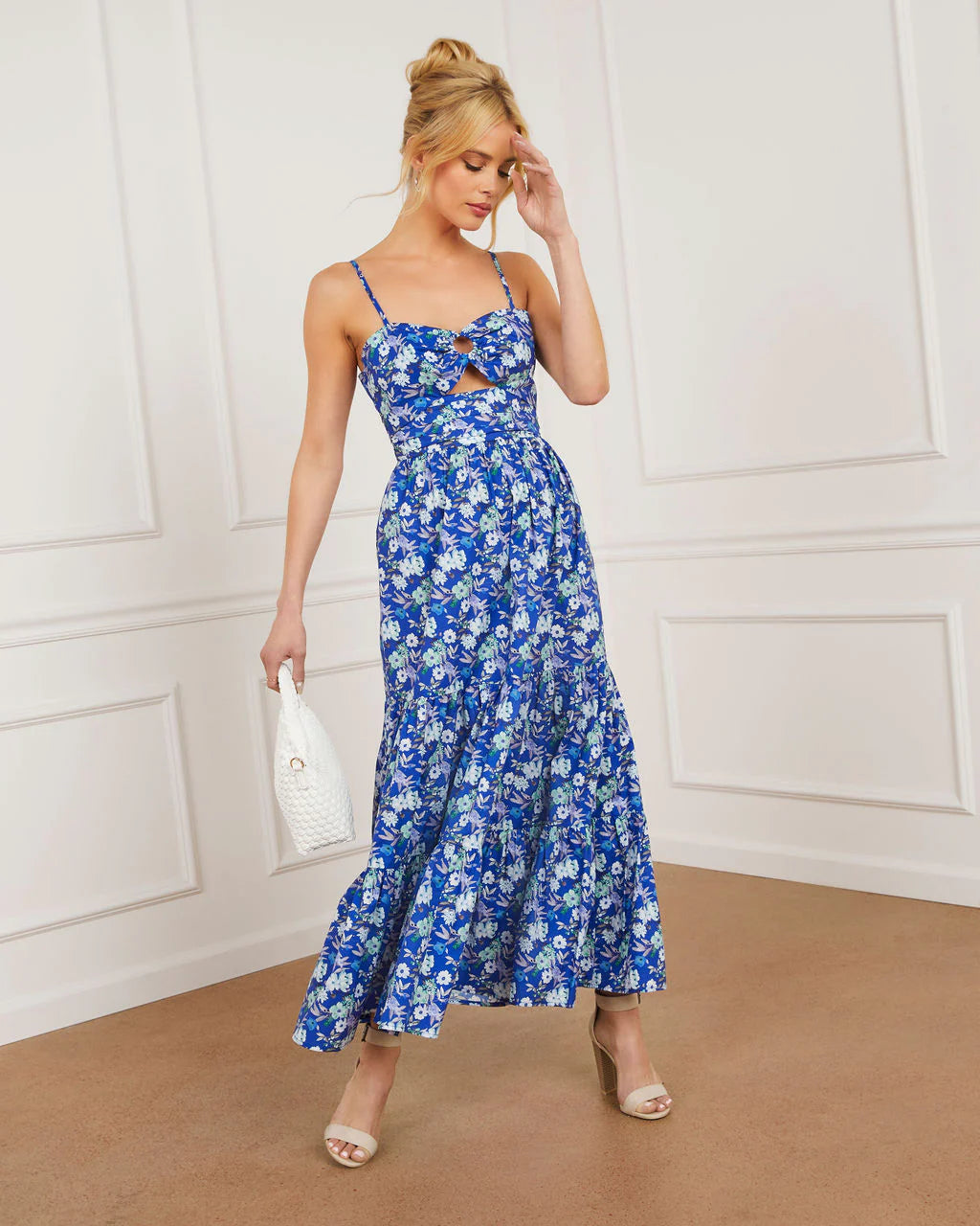 Kacey Sweetheart Tiered Midi Dress