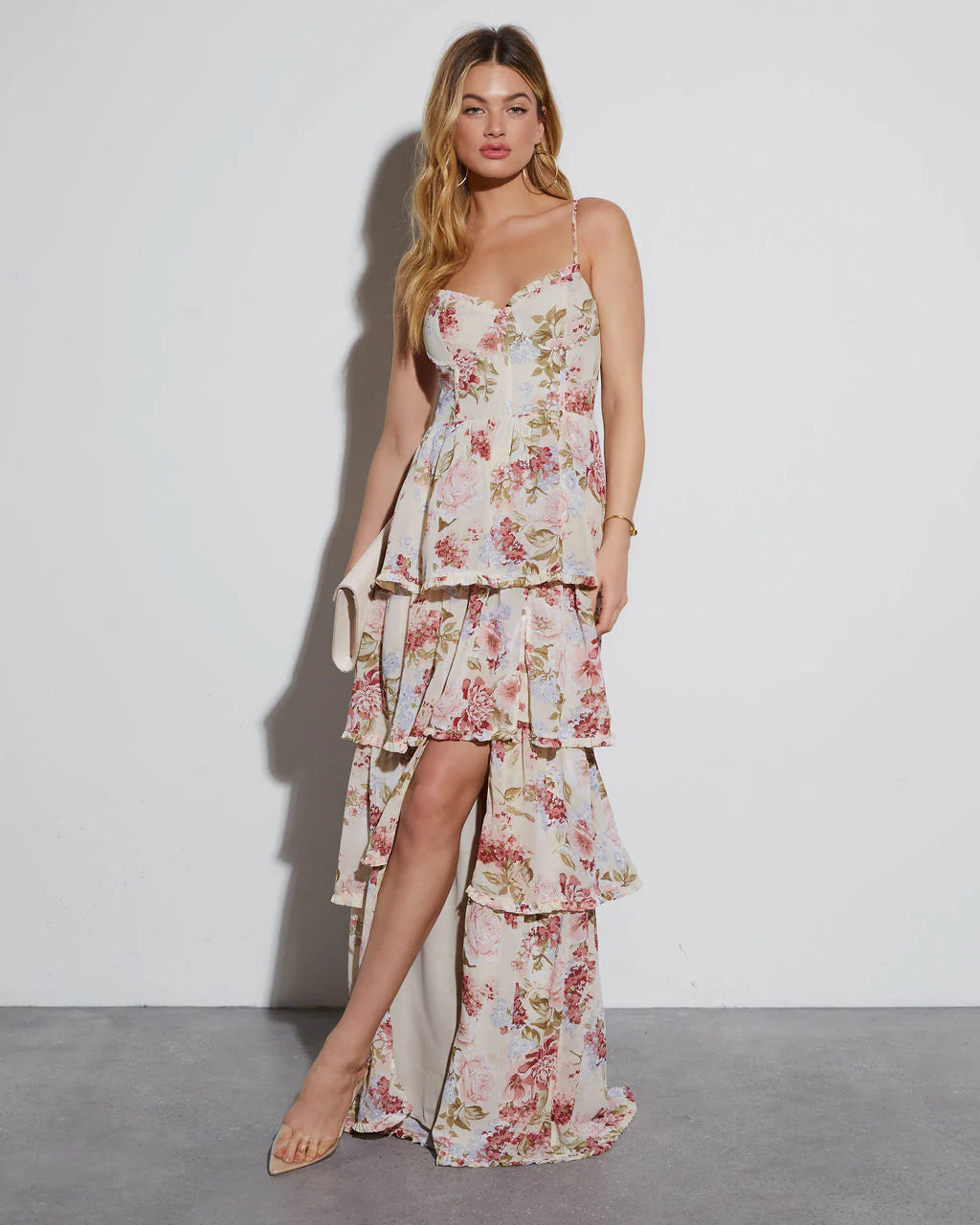 Sasha Sweetheart Tiered Maxi Dress